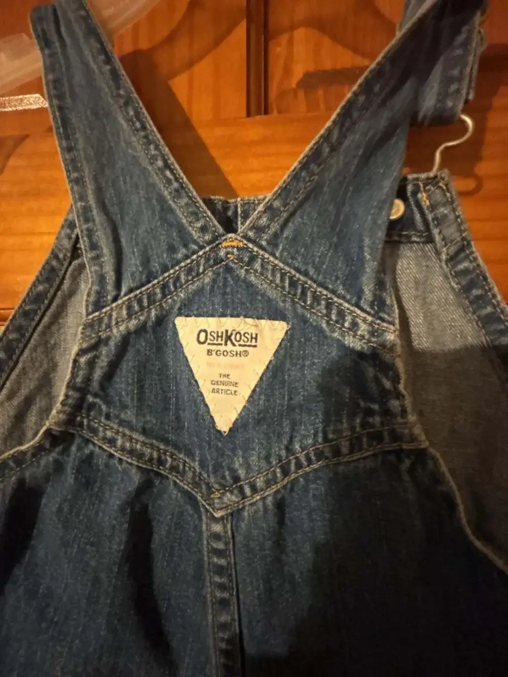 OshKosh B'gosh Classic Blue Denim Shortalls Overalls Size 3T